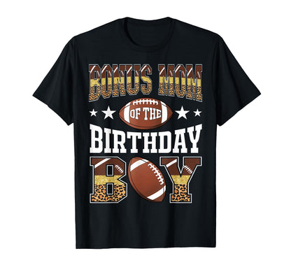 Bonus Mom Birthday Game Day Leopard T-Shirt - Graphic Print Men Women - T-Shirt, Sweatshirt, Hoodie