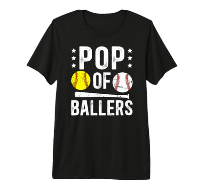 Mens Pop Ballers Proud Baseball Softball T-Shirt - Novelty Apparel Unisex - T-Shirt, Sweatshirt, Hoodie