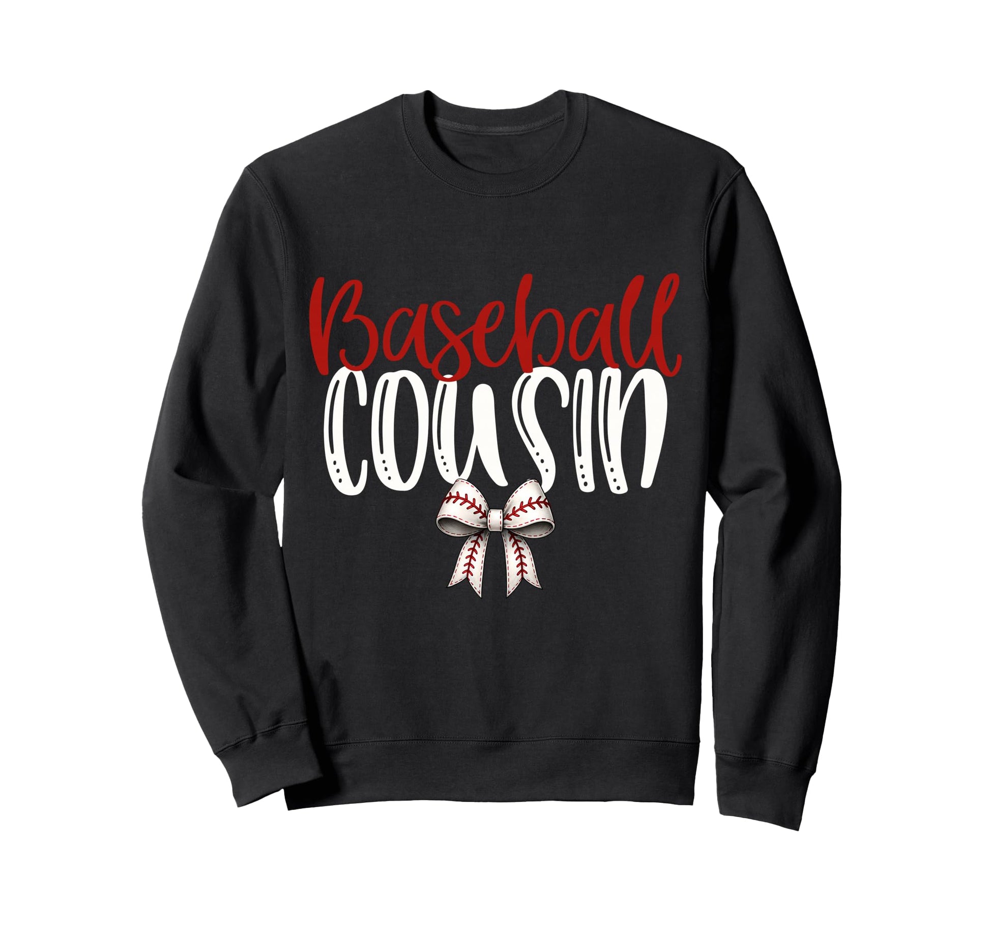 Baseball Cousin Coquette Bow Game Sweatshirt - Trendy Graphic for Adults - T-Shirt, Sweatshirt, Hoodie