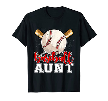 Baseball Aunt Mothers Day Family Matching T-Shirt - Unique Graphic Unisex - T-Shirt, Sweatshirt, Hoodie