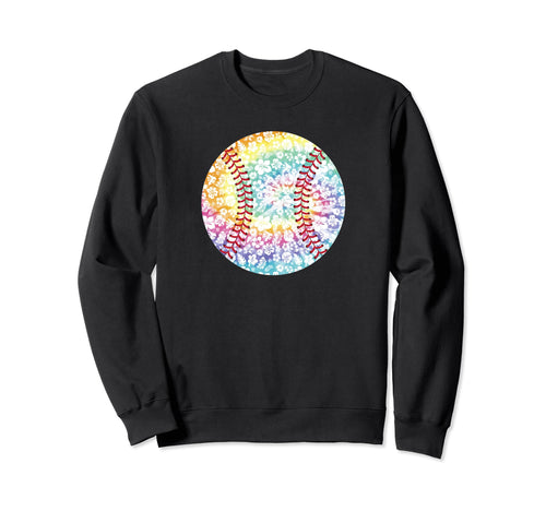 Baseball Season Tie Dye Hawaiian Sweatshirt - Novelty Apparel Men Women - T-Shirt, Sweatshirt, Hoodie