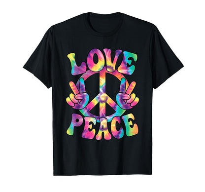 Love Peace Sign 60S 70S Outfit Hippie T-Shirt - Unique Graphic Men Women - T-Shirt, Sweatshirt, Hoodie