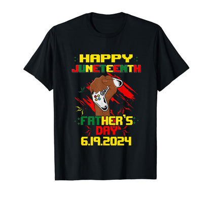 Juneteenth Fathers Day Black Dad Happy T-Shirt - Aesthetic Graphic Unisex - T-Shirt, Sweatshirt, Hoodie