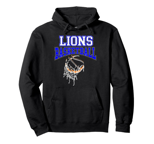 Lions Basketball Mom Blue Lion Pride Hoodie - Custom Art Print Men Women - T-Shirt, Sweatshirt, Hoodie