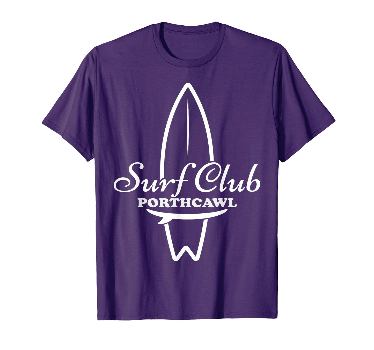 Porthcawl Surf Club Surfboard T-Shirt - Novelty Apparel for Adults - T-Shirt, Sweatshirt, Hoodie