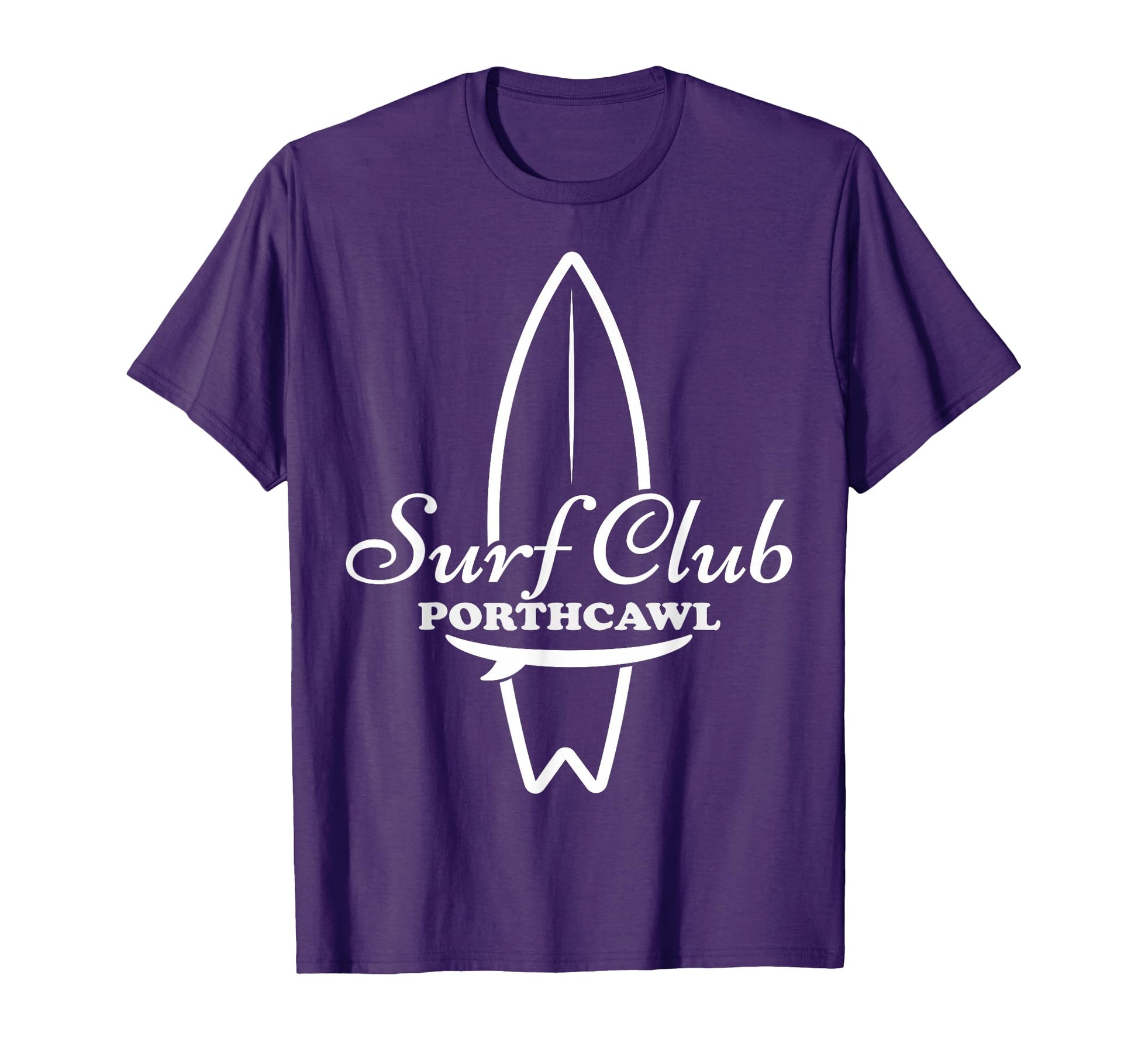Porthcawl Surf Club Surfboard T-Shirt - Novelty Apparel for Adults - T-Shirt, Sweatshirt, Hoodie