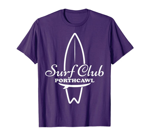 Porthcawl Surf Club Surfboard T-Shirt - Novelty Apparel for Adults - T-Shirt, Sweatshirt, Hoodie