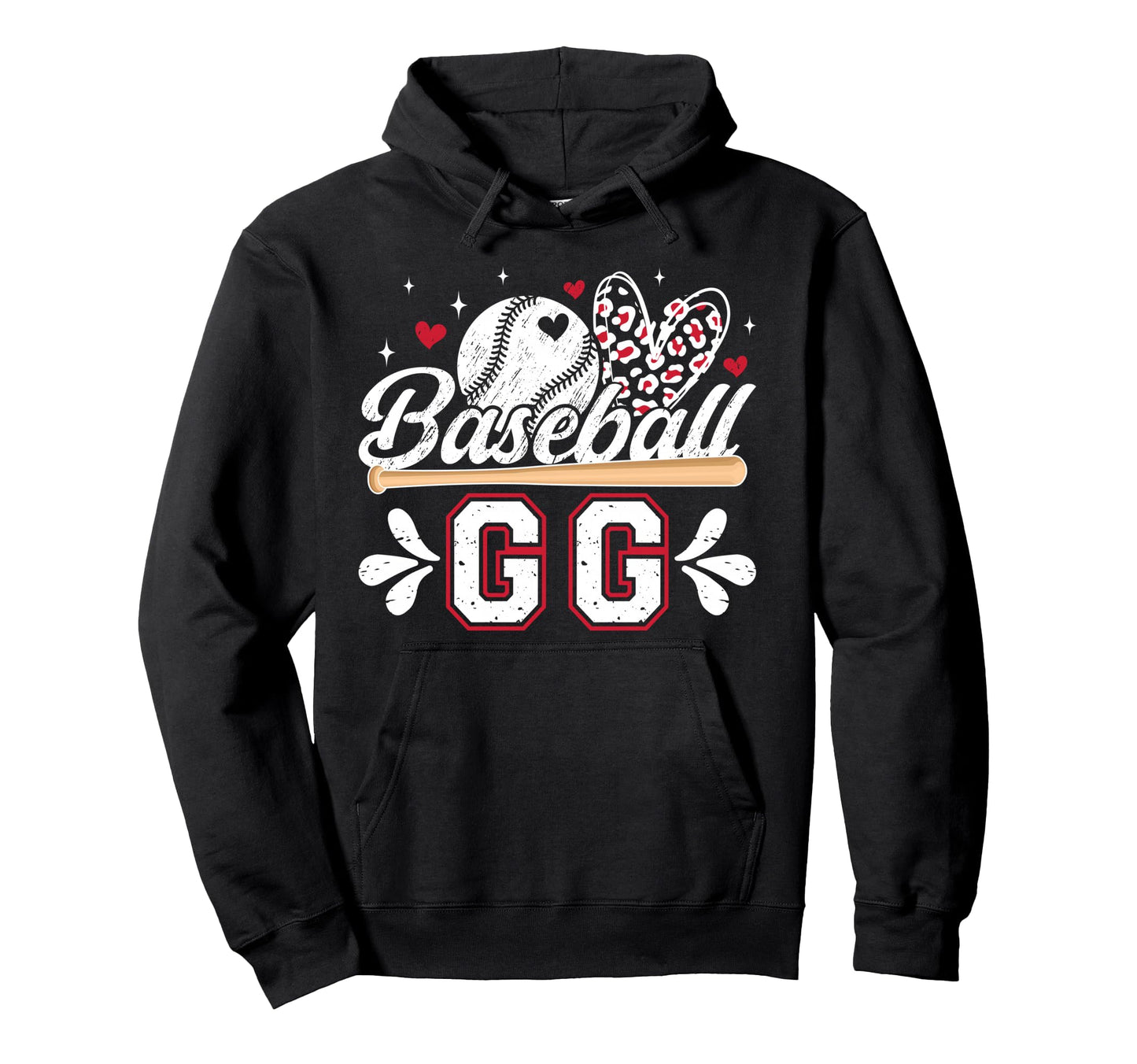 Baseball Gg Grandma Gg Baseball Hoodie - Casual Everyday Wear for Adults - T-Shirt, Sweatshirt, Hoodie