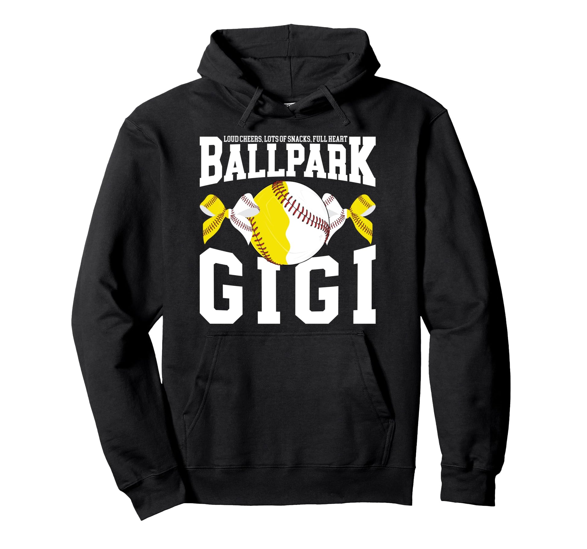 Ballpark Gigi Grandma Funny Baseball Hoodie - Novelty Apparel Unisex - T-Shirt, Sweatshirt, Hoodie