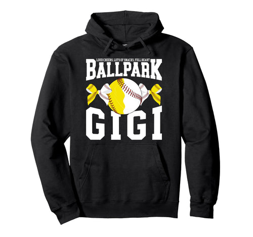 Ballpark Gigi Grandma Funny Baseball Hoodie - Novelty Apparel Unisex - T-Shirt, Sweatshirt, Hoodie
