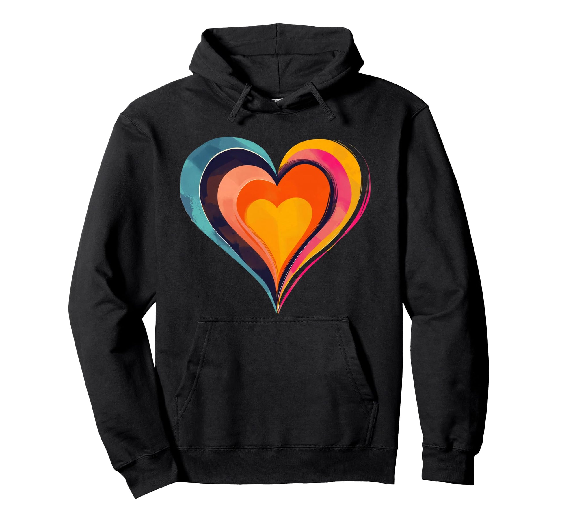 Rainbow Heart More Room Love Hoodie - Trendy Graphic for Adults - T-Shirt, Sweatshirt, Hoodie