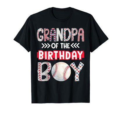 Grandpa Birthday Baseball Family T-Shirt - Fun Novelty Design Men Women - T-Shirt, Sweatshirt, Hoodie