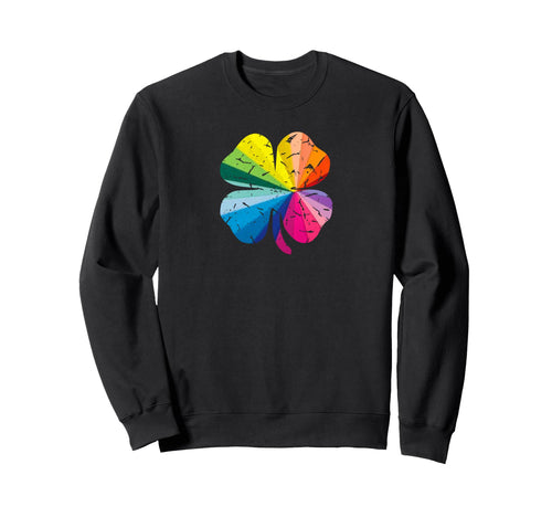 Rainbow Shamrock Lgbtq Gay Sweatshirt - Fun Novelty Design Men Women - T-Shirt, Sweatshirt, Hoodie