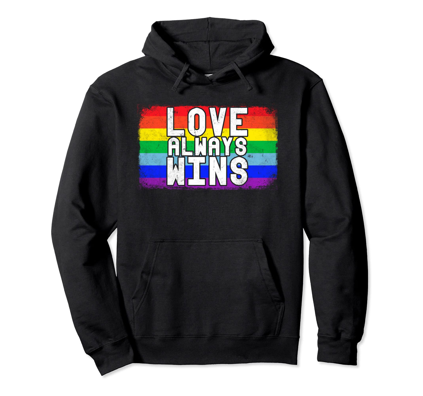 Love Always Wins Gay Pride Lgbt Rainbow Hoodie - Graphic Print for Adults - T-Shirt, Sweatshirt, Hoodie