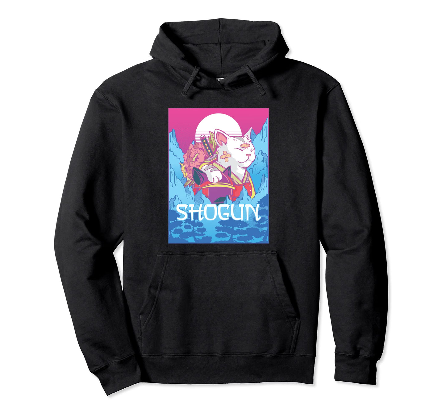 Japanese Aesthetic Shogun Mountains Hoodie - Graphic Print for Adults - T-Shirt, Sweatshirt, Hoodie