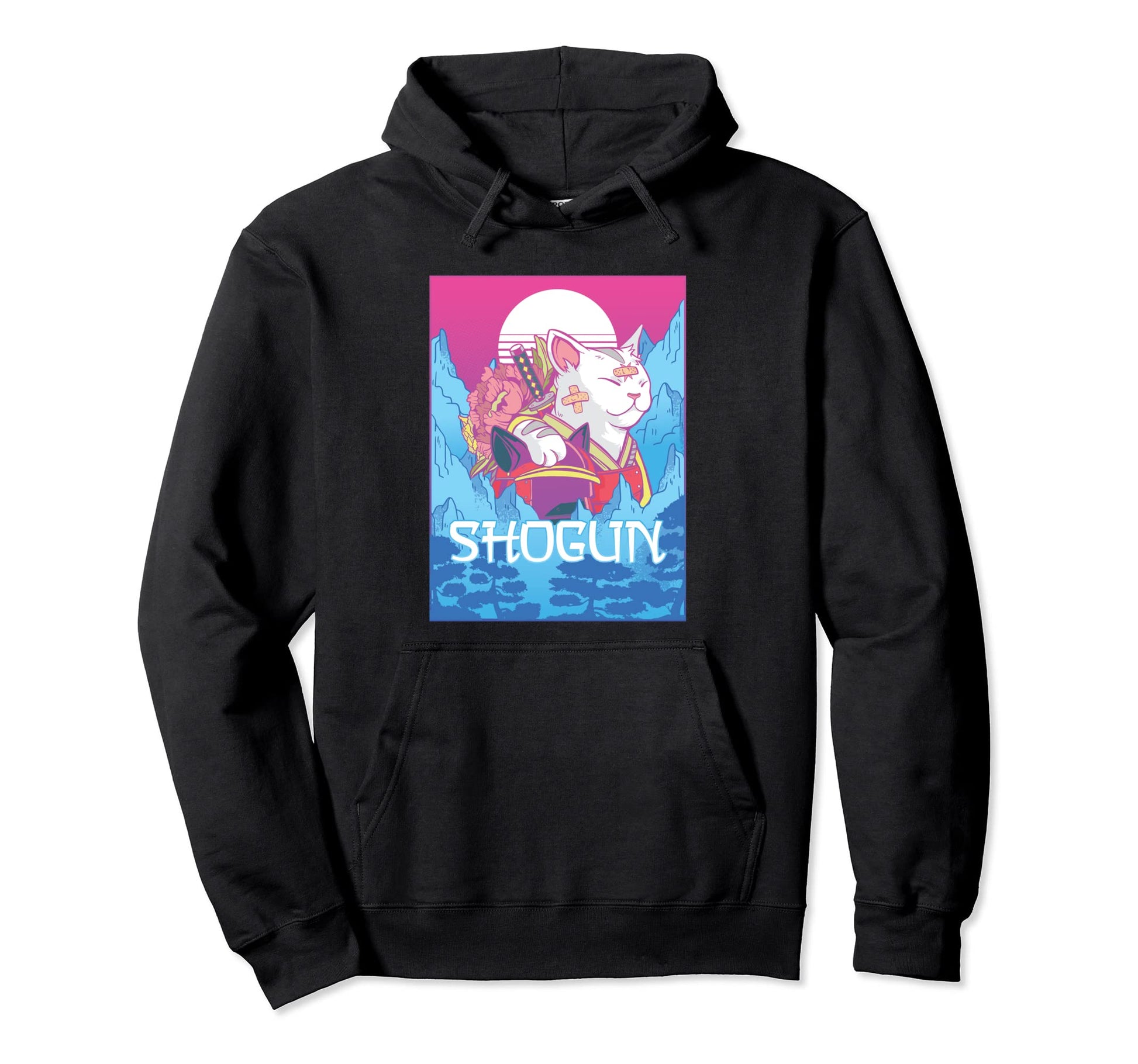 Japanese Aesthetic Shogun Mountains Hoodie - Graphic Print for Adults - T-Shirt, Sweatshirt, Hoodie