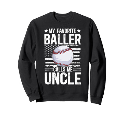 Proud Baseball Uncle Baseball Sweatshirt - Trendy Graphic for Adults - T-Shirt, Sweatshirt, Hoodie
