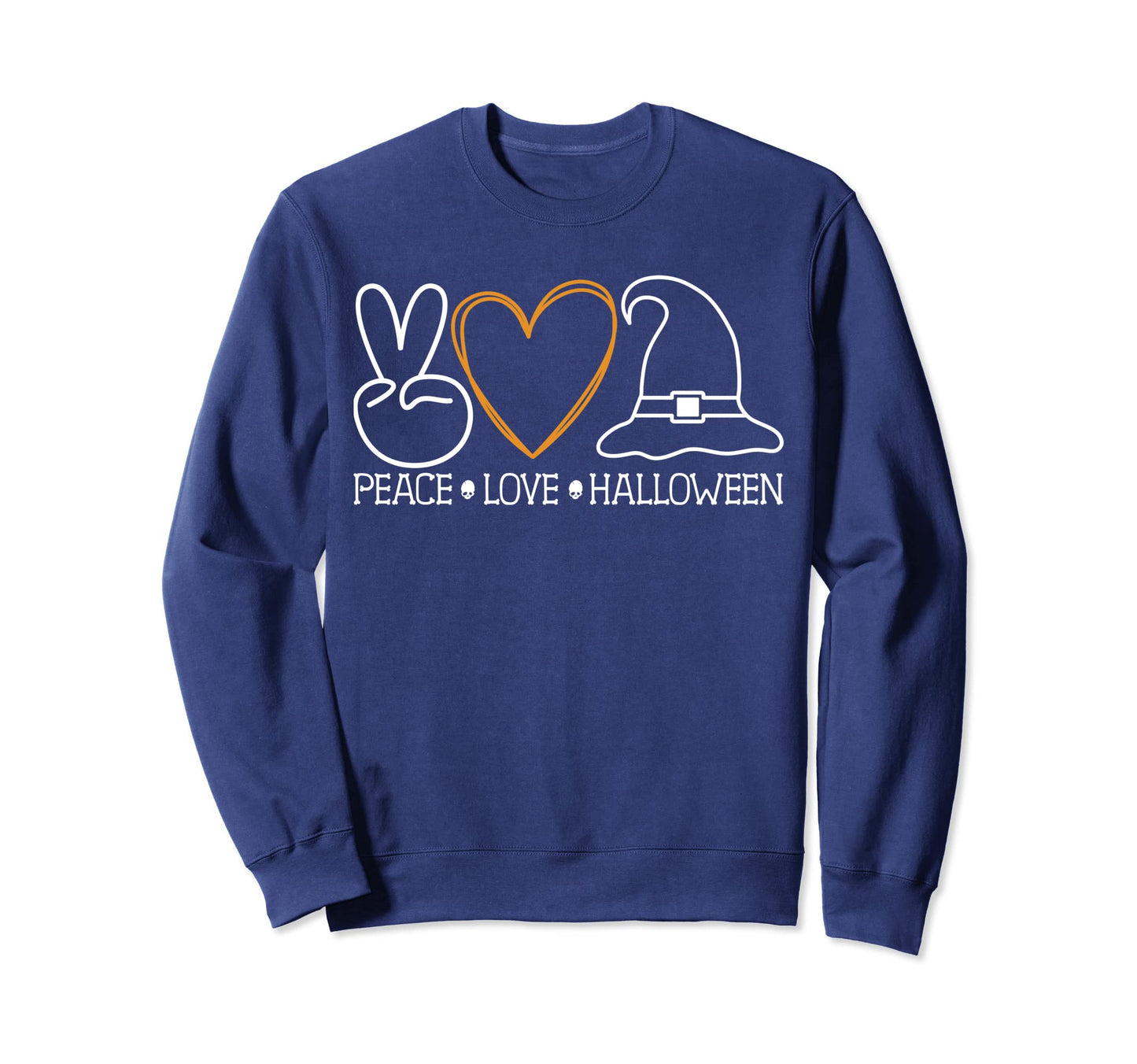 Halloween Peace Love And Pumpkins Sweatshirt - Aesthetic Graphic Men Women - T-Shirt, Sweatshirt, Hoodie