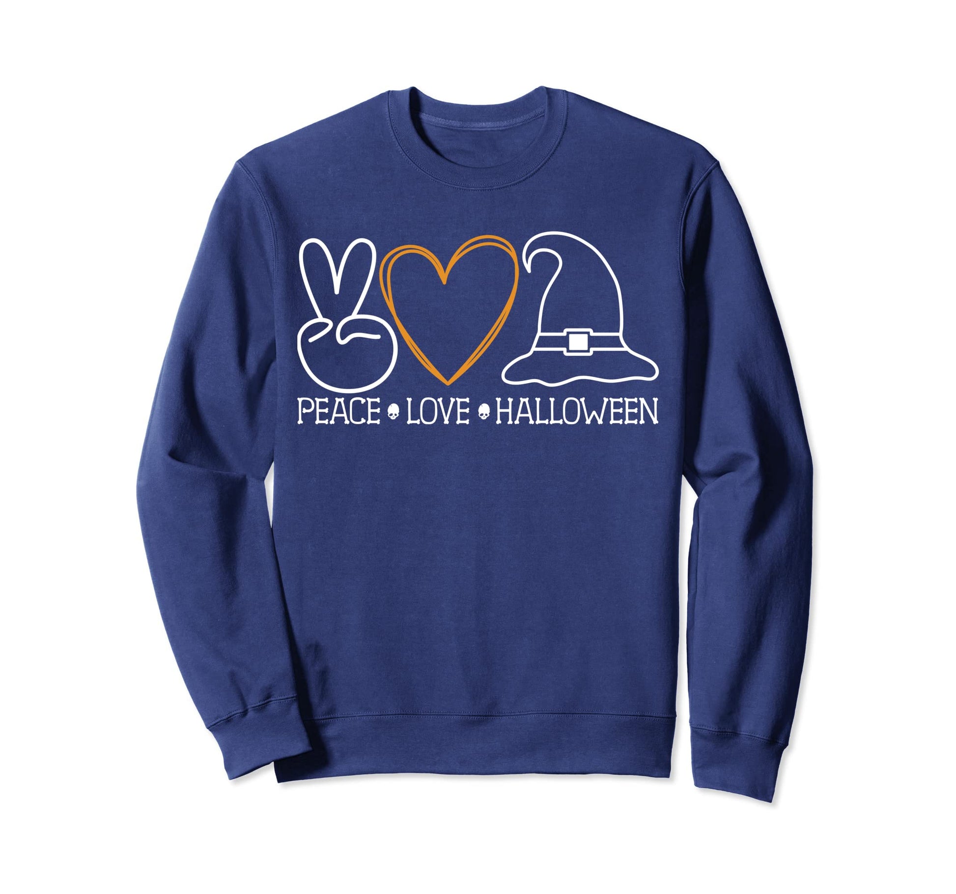 Halloween Peace Love And Pumpkins Sweatshirt - Aesthetic Graphic Men Women - T-Shirt, Sweatshirt, Hoodie