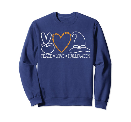 Halloween Peace Love And Pumpkins Sweatshirt - Aesthetic Graphic Men Women - T-Shirt, Sweatshirt, Hoodie