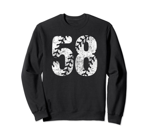 Baseball Softball Mom 58 Number Sweatshirt - Fun Novelty Design Men Women - T-Shirt, Sweatshirt, Hoodie