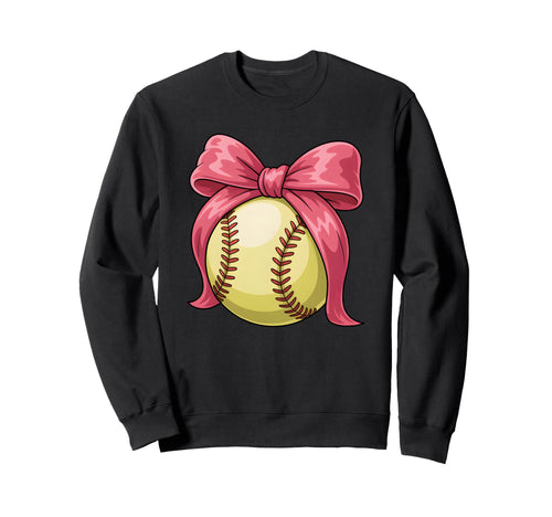 Coquette Softball Sports Softball Sweatshirt - Graphic Print Men Women - T-Shirt, Sweatshirt, Hoodie