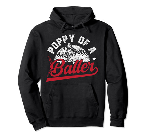 Poppy Baller Baseball Poppy Baseball Player Hoodie - Graphic Print Unisex - T-Shirt, Sweatshirt, Hoodie