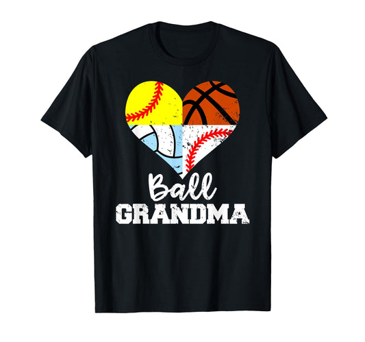 Ball Grandma Funny Baseball Softball T-Shirt - Novelty Apparel for Adults - T-Shirt, Sweatshirt, Hoodie