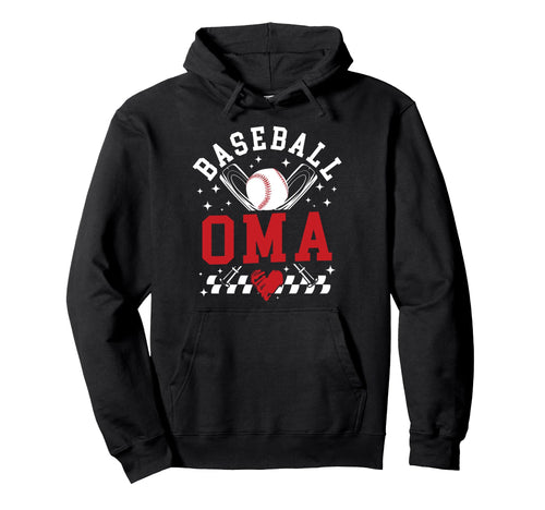 Baseball Oma Proud Oma Baseball Player Oma Hoodie - Graphic Print Unisex - T-Shirt, Sweatshirt, Hoodie