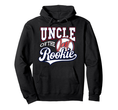 Uncle Number 1 Rookie Baseball Hoodie - Custom Art Print Men Women - T-Shirt, Sweatshirt, Hoodie