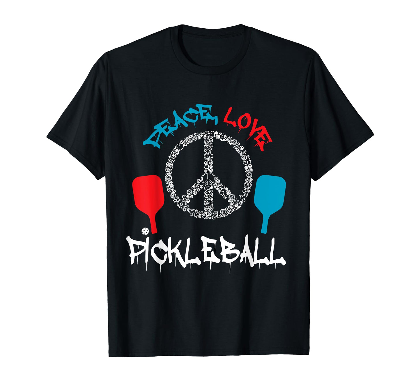 Funny Pickleball Player Peace Love T-Shirt - Unique Graphic Unisex - T-Shirt, Sweatshirt, Hoodie