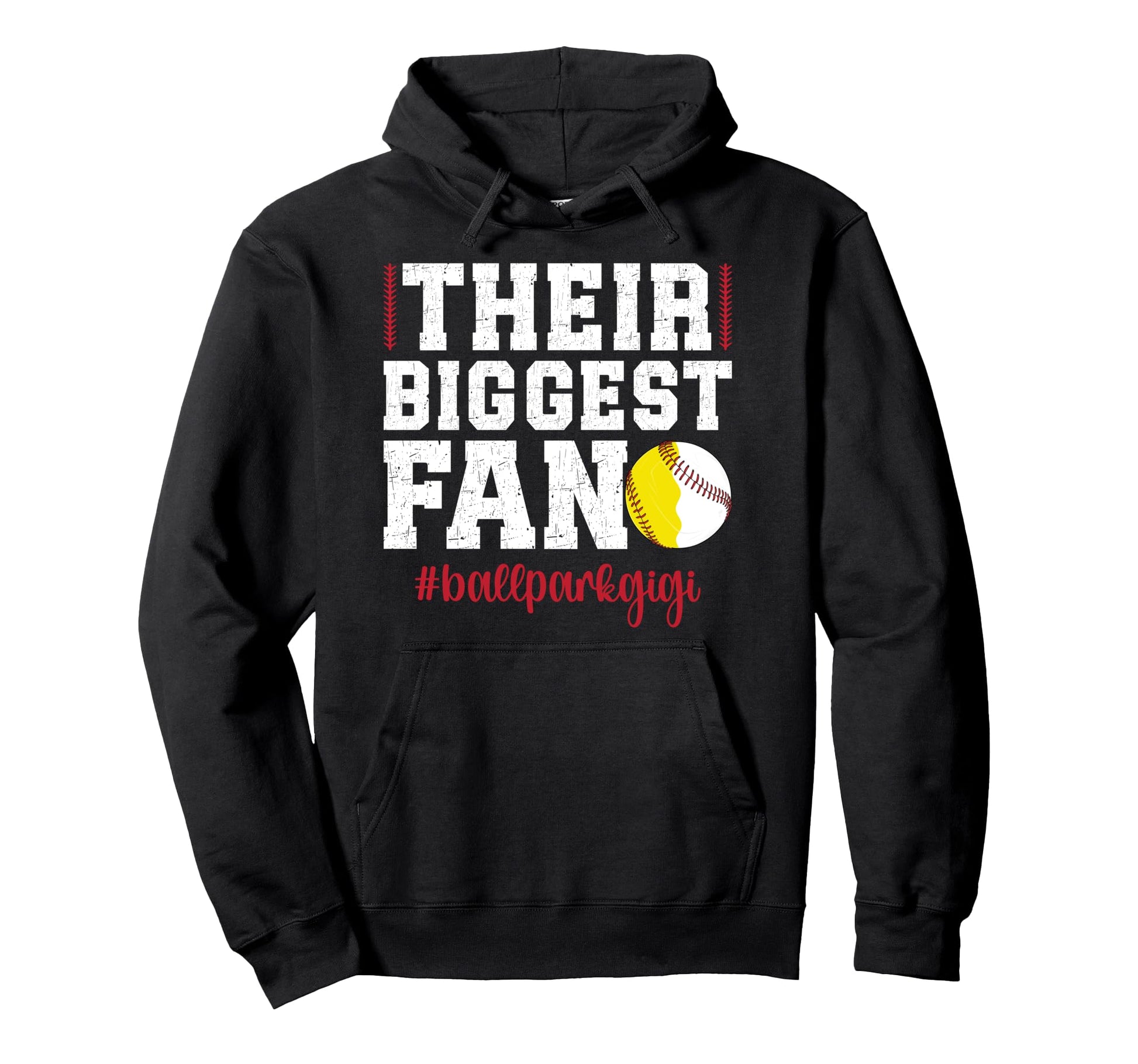 Biggest Fan Ballpark Gigi Baseball Hoodie - Graphic Print for Adults - T-Shirt, Sweatshirt, Hoodie