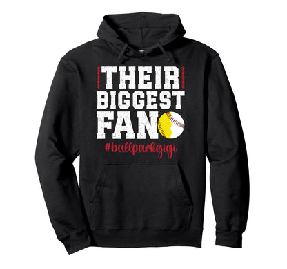 Biggest Fan Ballpark Gigi Baseball Hoodie - Graphic Print for Adults - T-Shirt, Sweatshirt, Hoodie