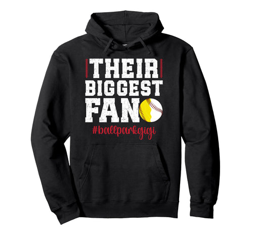 Biggest Fan Ballpark Gigi Baseball Hoodie - Graphic Print for Adults - T-Shirt, Sweatshirt, Hoodie