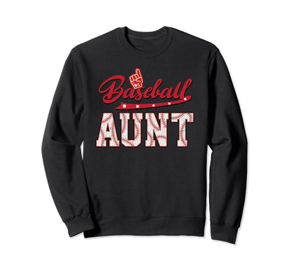 Baseball Aunt Baseball And T Ball Sweatshirt - Graphic Print Unisex - T-Shirt, Sweatshirt, Hoodie