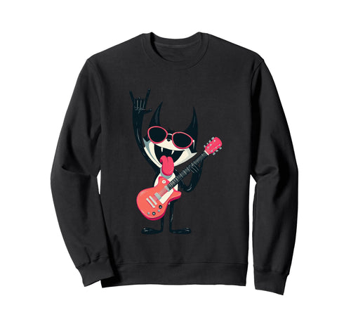 Cat Rock Music Guitarist Sweatshirt - Fun Novelty Design Unisex - T-Shirt, Sweatshirt, Hoodie