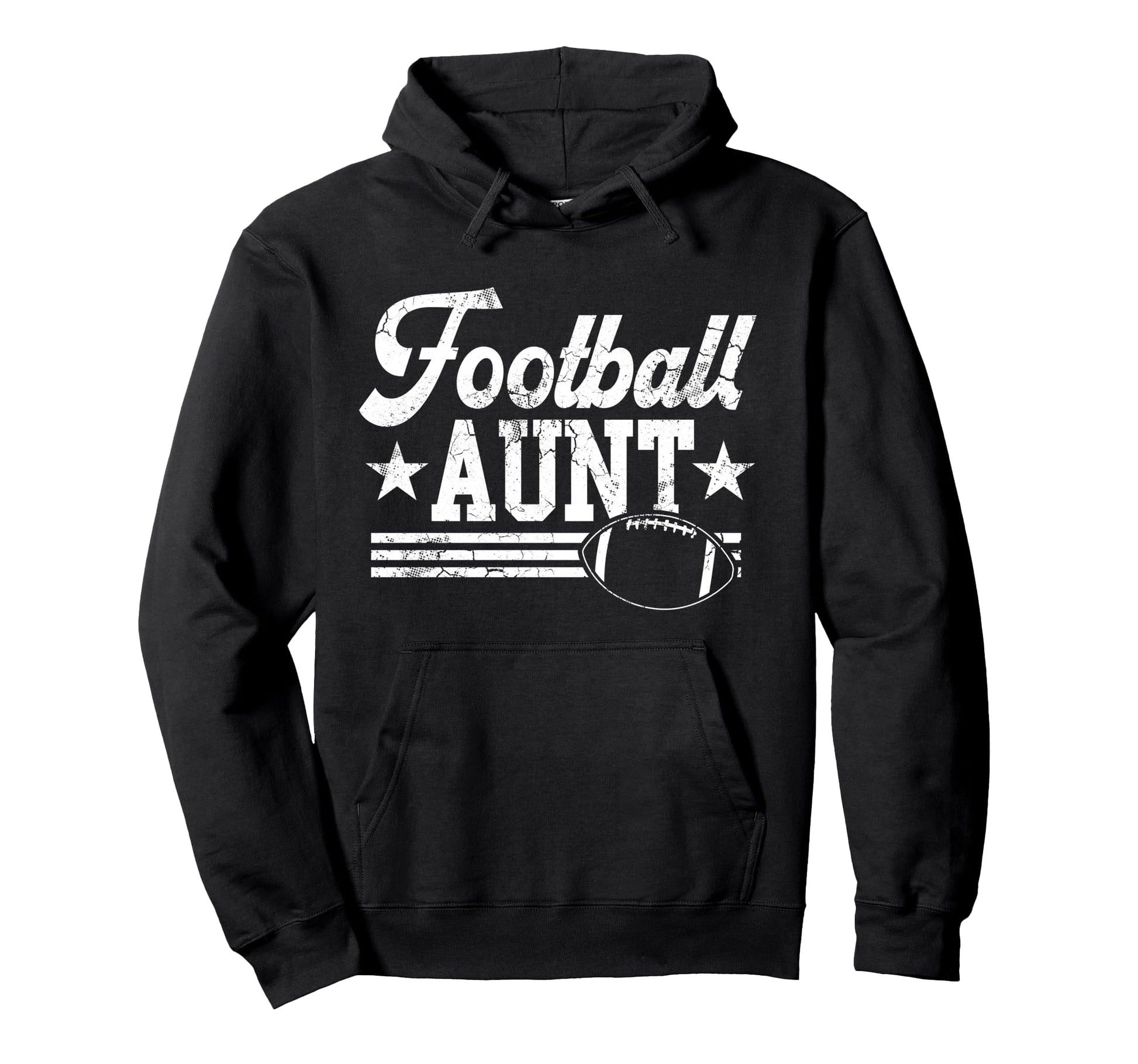 Football Aunt Auntie Sports Womens Hoodie - Casual Everyday Wear Men Women - T-Shirt, Sweatshirt, Hoodie
