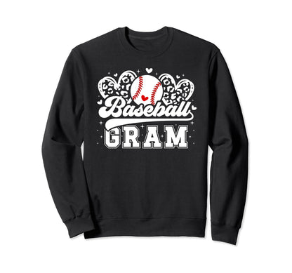 Baseball Gram Grandma Gram Sweatshirt - Novelty Apparel for Adults - T-Shirt, Sweatshirt, Hoodie