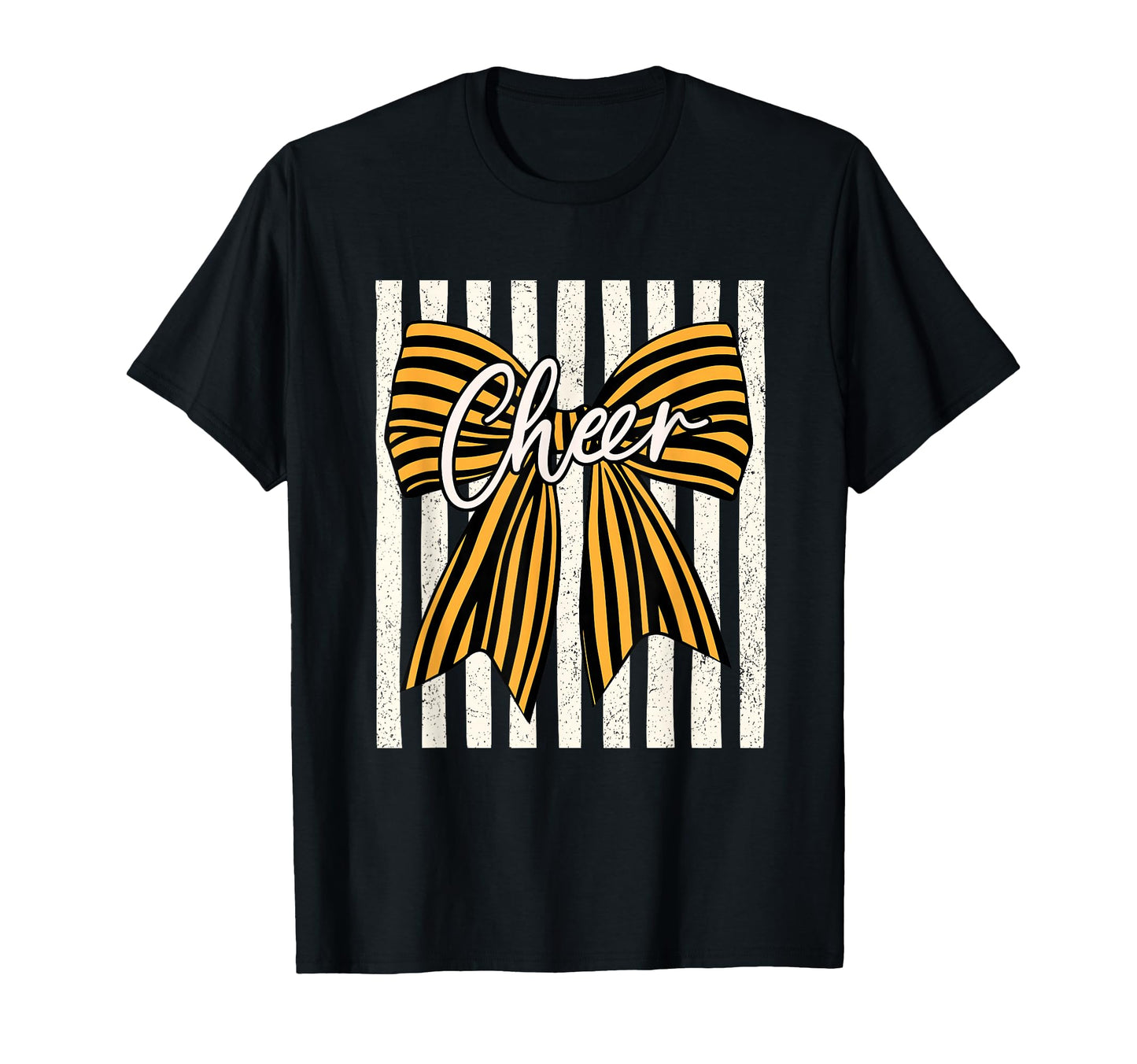 Coquette Preppy Stripe Bow Cheer Squad T-Shirt - Fun Novelty Design Unisex - T-Shirt, Sweatshirt, Hoodie