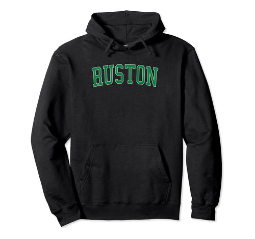 Ruston La Distressed Green Varsity Hoodie - Novelty Apparel Unisex - T-Shirt, Sweatshirt, Hoodie