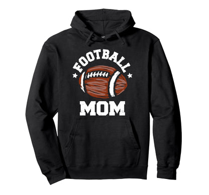 Football Mom Distressed Football Proud Hoodie - Custom Art Print Unisex - T-Shirt, Sweatshirt, Hoodie