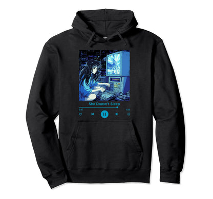 Sad Anime Grunge Music Goth Dark Hoodie - Streetwear Style Unisex - T-Shirt, Sweatshirt, Hoodie