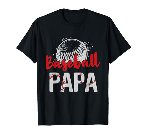 Baseball Papa Fathers Day Dad Grandpa T-Shirt - Custom Art Print Men Women - T-Shirt, Sweatshirt, Hoodie