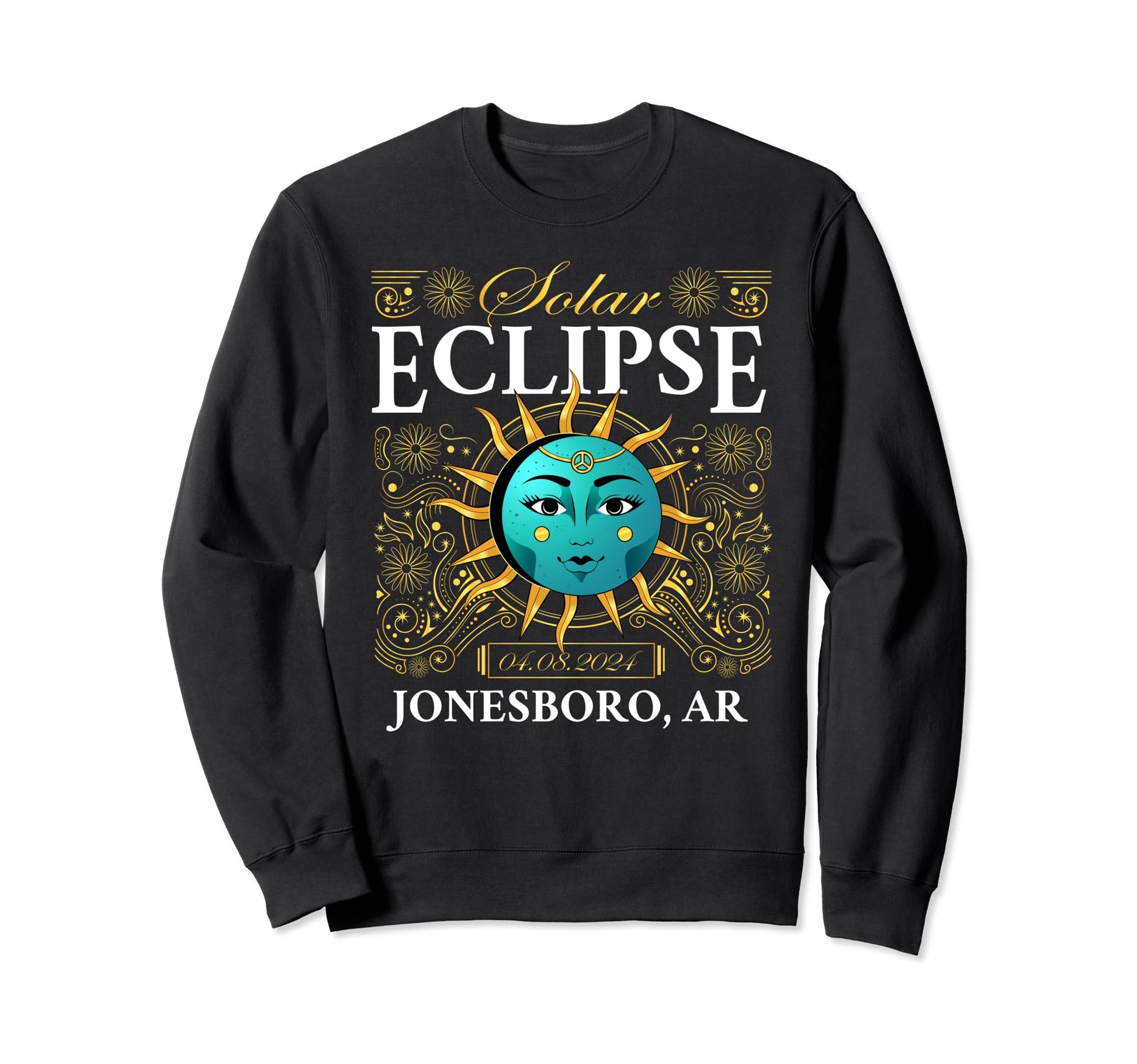 Total Solar Eclipse Jonesboro Ar Sweatshirt - Minimalist Print for Adults - T-Shirt, Sweatshirt, Hoodie