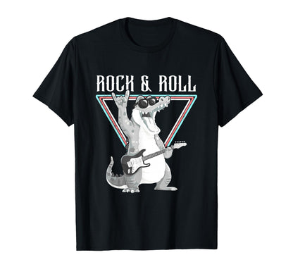 Rock Roll Alligator Guitar Fun Vibes T-Shirt - Aesthetic Graphic Men Women - T-Shirt, Sweatshirt, Hoodie