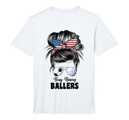 Mens Busy Raising Ballers Volleyball And T-Shirt - Novelty Apparel Unisex - T-Shirt, Sweatshirt, Hoodie