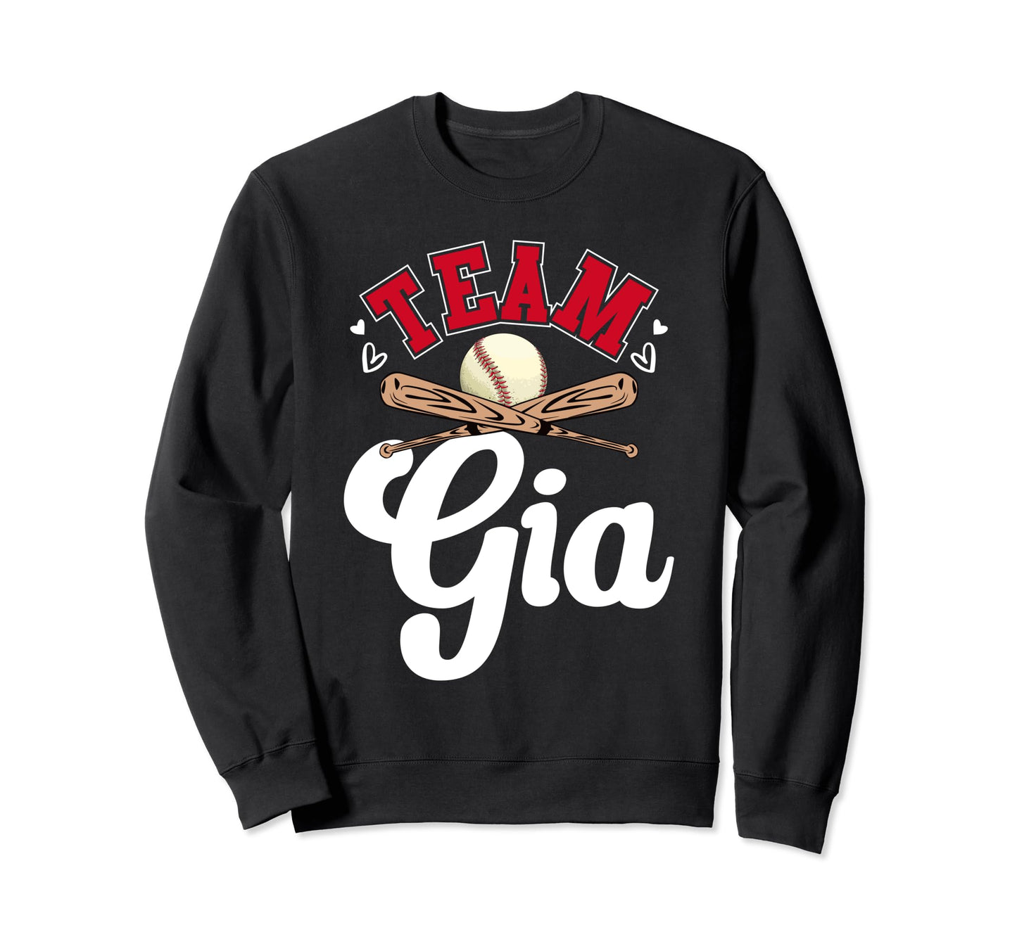 Team Gia Mothers Day Baseball Sweatshirt - Graphic Print Men Women - T-Shirt, Sweatshirt, Hoodie