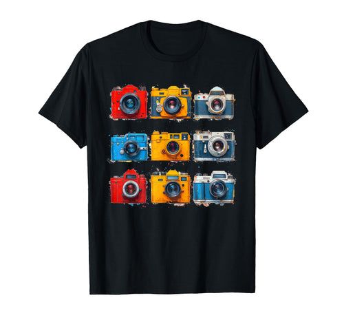 Collection Cameras Various Bold T-Shirt - Casual Everyday Wear Unisex - T-Shirt, Sweatshirt, Hoodie