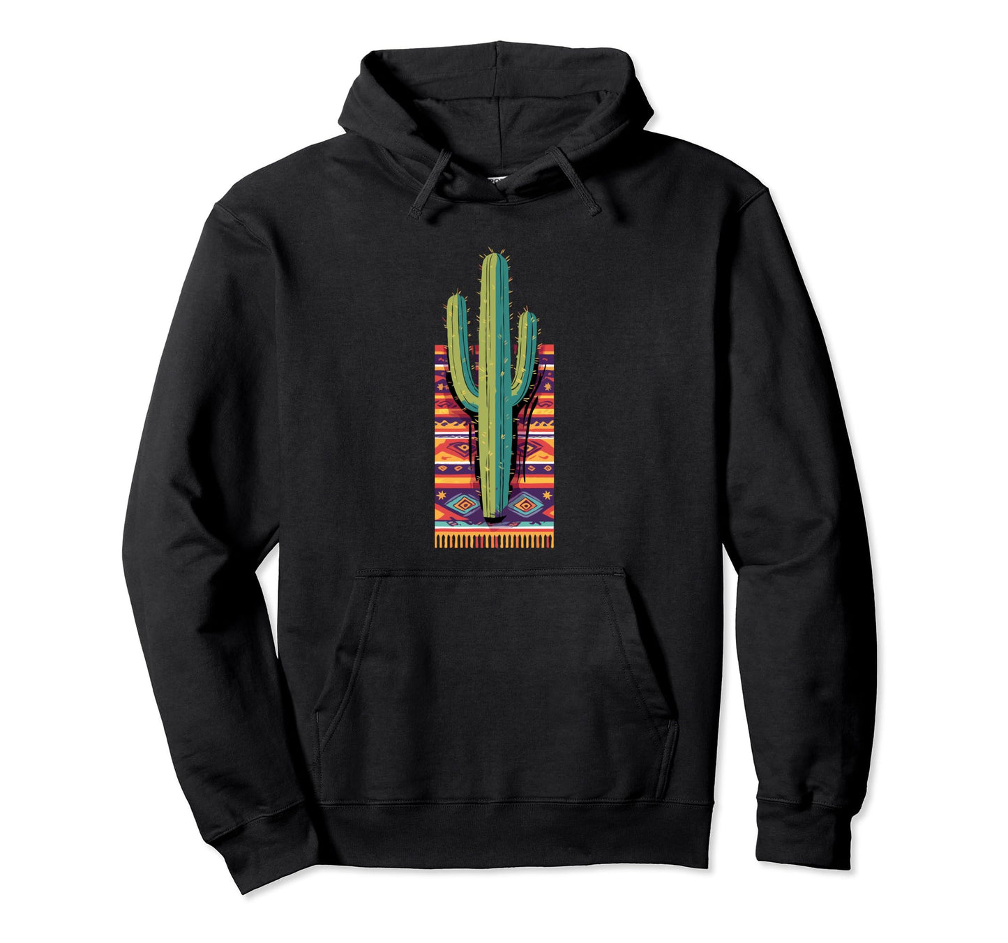 Cactus Serape Succulent Plant Cacti Hoodie - Unique Graphic for Adults - T-Shirt, Sweatshirt, Hoodie