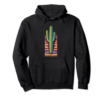 Cactus Serape Succulent Plant Cacti Hoodie - Unique Graphic for Adults - T-Shirt, Sweatshirt, Hoodie